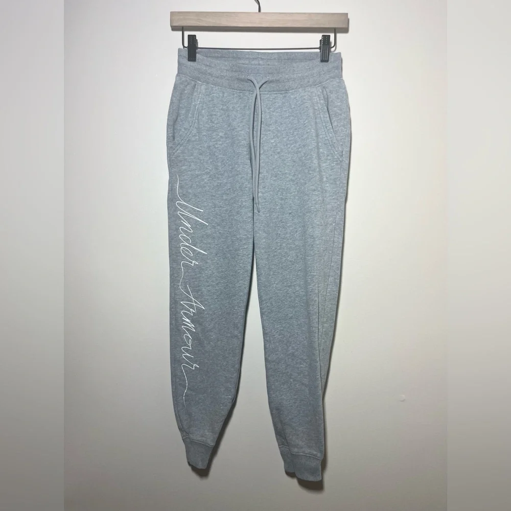 3 for 20‎ UNDER ARMOUR Women’s Gray Logo Print Jogger Tie Front Sweatpants | XS